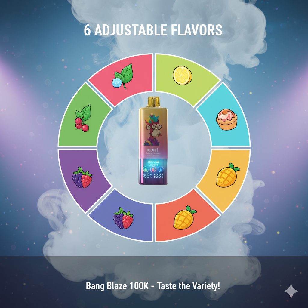 100,000 Puffs + 6-in-1 ízek: Bang Blaze 100K eldobható Vape Review - A végső All-in-One Vaping Experience 7
