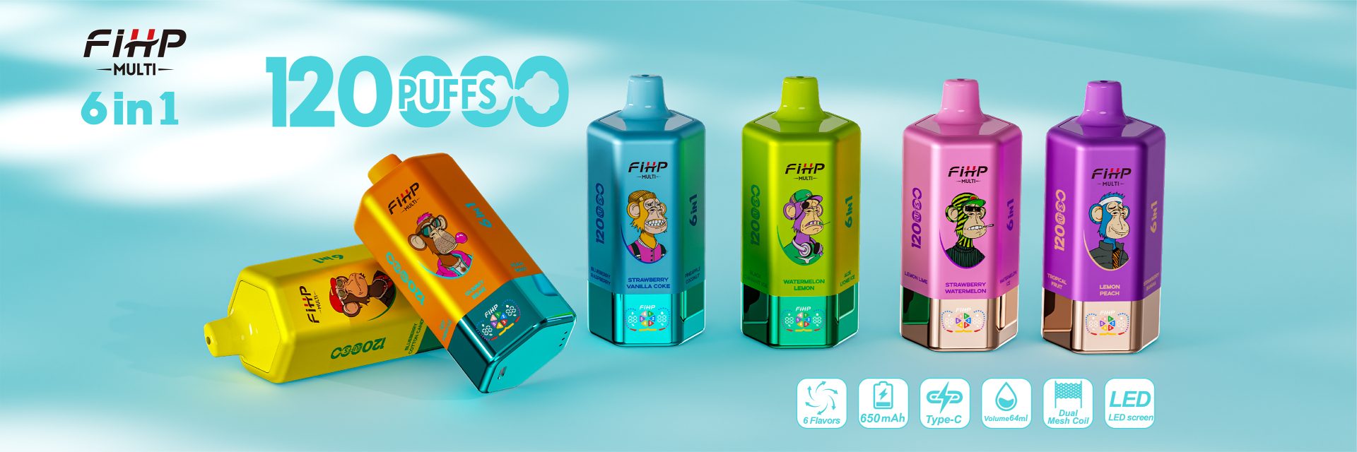 FiHP 120000 6 en 1 Sabor Múltiple