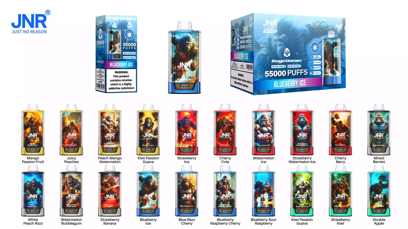 JNR RAGE GORILLA 55K Puffs | dual mesh coil smart screen disposable vape 2 JNR RAGE GORILLA 55K Puffs